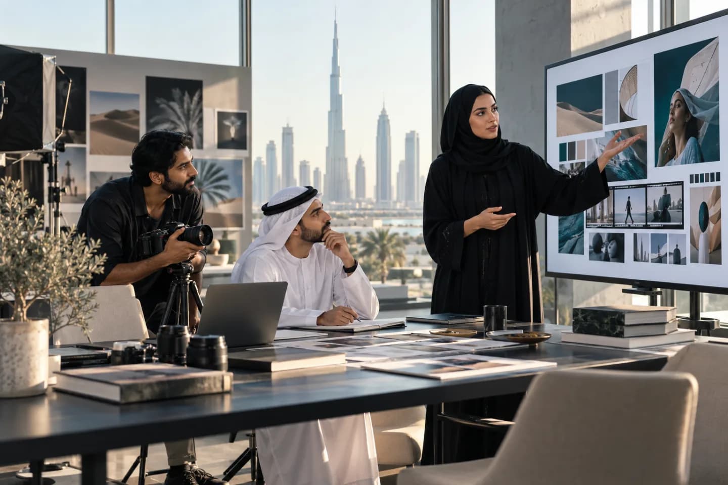 Dubai creative team developing campaign concepts together