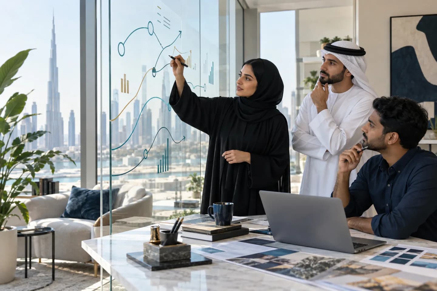 Dubai marketing team mapping a connected customer journey