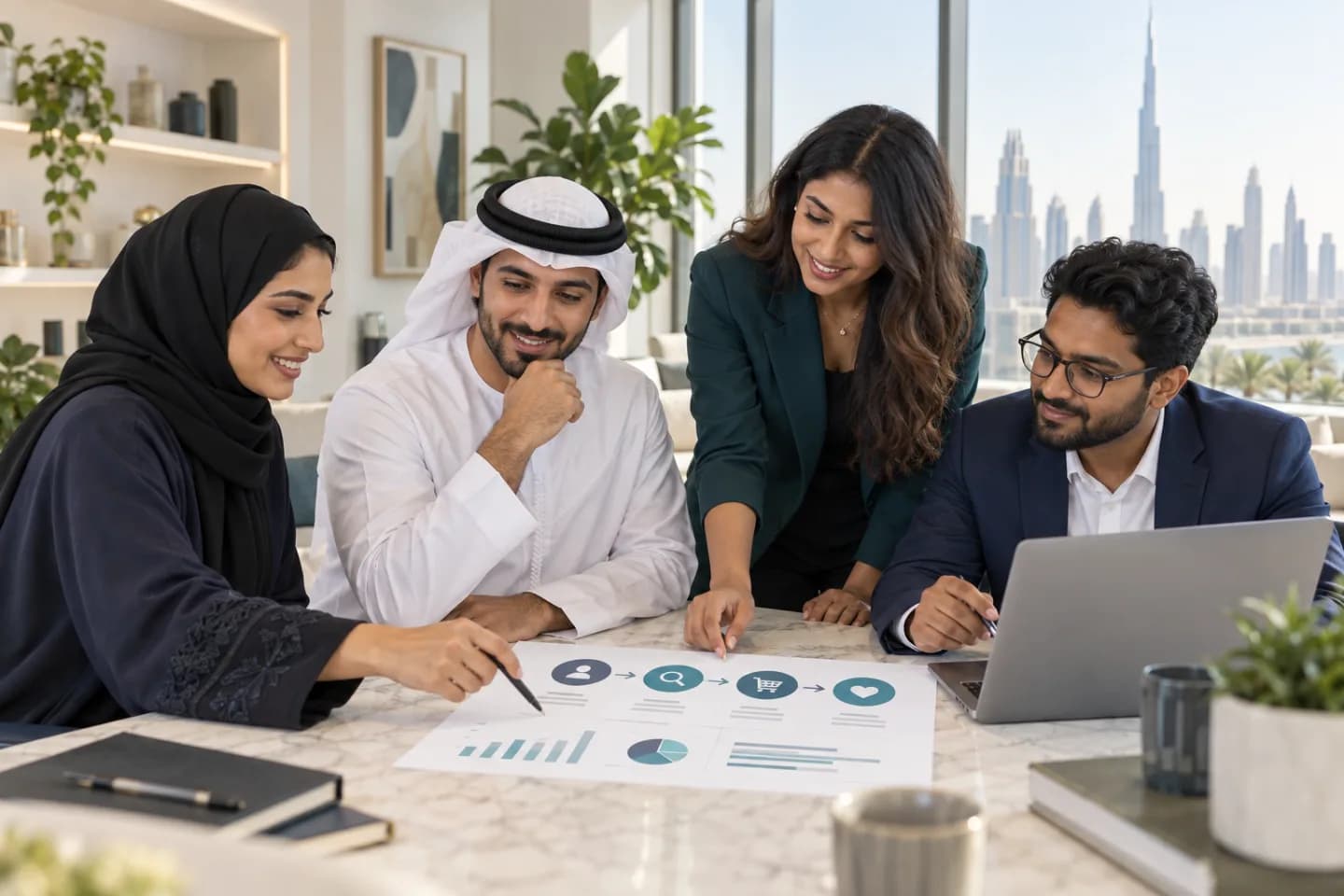 Traconex team reviewing the customer journey
